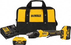 DeWALT - 5" Wheel Diam, 9,000 RPM, Cordless Angle & Disc Grinder - 5/8-11 Spindle, 20 Volts - Strong Tooling