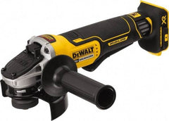 DeWALT - 4-1/2" Wheel Diam, 9,000 RPM, Cordless Angle & Disc Grinder - 5/8-11 Spindle, 20 Volts - Strong Tooling