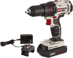 Porter-Cable - 20 Volt 1/2" Chuck Mid-Handle Cordless Drill - 0-350 & 0-1500 RPM, Keyless Chuck, Reversible, 1 Lithium-Ion Battery Included - Strong Tooling