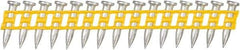 DeWALT - 9 Gauge 0.145" Shank Diam 3/4" Long Concrete Nails for Power Nailers - Steel, Zinc Finish, Smooth Shank, Angled Stick Plastic Collation, Round Head - Strong Tooling