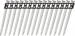 DeWALT - 10 Gauge 0.137" Shank Diam 2-1/4" Long Concrete Nails for Power Nailers - Steel, Zinc Finish, Smooth Shank, Angled Stick Plastic Collation, Round Head - Strong Tooling