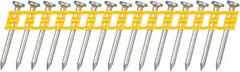 DeWALT - 13 Gauge 0.102" Shank Diam 1-1/4" Long Concrete Nails for Power Nailers - Steel, Zinc Finish, Smooth Shank, Angled Stick Plastic Collation, Round Head - Strong Tooling