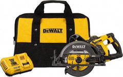 DeWALT - 60 Volt, 7-1/4" Blade, Cordless Circular Saw - 5,800 RPM, 1 Lithium-Ion Battery Included - Strong Tooling