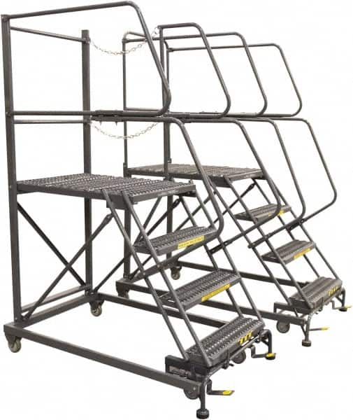 Ballymore - 106" 7 Step Single Entry Work Platform - Rolling Work Platform, 800 Lb Capacity, 70" Platform Height, 38" Base Width x 78" Base Depth, Grip Strut - Strong Tooling