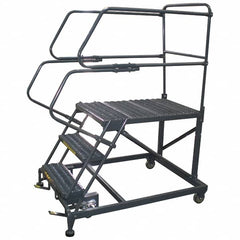 Ballymore - 66" 3 Step Single Entry Work Platform - Rolling Work Platform, 800 Lb Capacity, 30" Platform Height, 38" Base Width x 65" Base Depth, Grip Strut - Strong Tooling