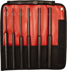 Mayhew - 6 Piece, 3 to 10mm, Pin Punch Set - Hex Shank, Steel, Comes in Kit Bag - Strong Tooling