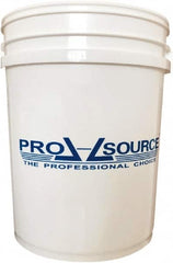 PRO-SOURCE - 5 Gal, 14.5669" High, Polypropylene Round White Single Pail - Handle Included, 11-7/16" Top Length x 11.46" Top Width x 11.46" Top Diam - Strong Tooling