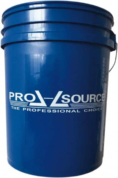 PRO-SOURCE - 5 Gal, 14.5669" High, Polypropylene Round Blue Single Pail - Handle Included, 11-7/16" Top Length x 11-7/16" Top Diam - Strong Tooling