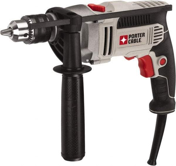 Porter-Cable - 120 Volt 1/2" Keyed Chuck Electric Hammer Drill - 0 to 57,000 BPM, 0 to 3,100 RPM, Reversible - Strong Tooling