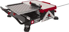 Porter-Cable - 7" Blade Diam, Tile Saw - 3,600 RPM, 16" Table Depth x 26" Table Width, 20 Volts, 5/8" Arbor - Strong Tooling