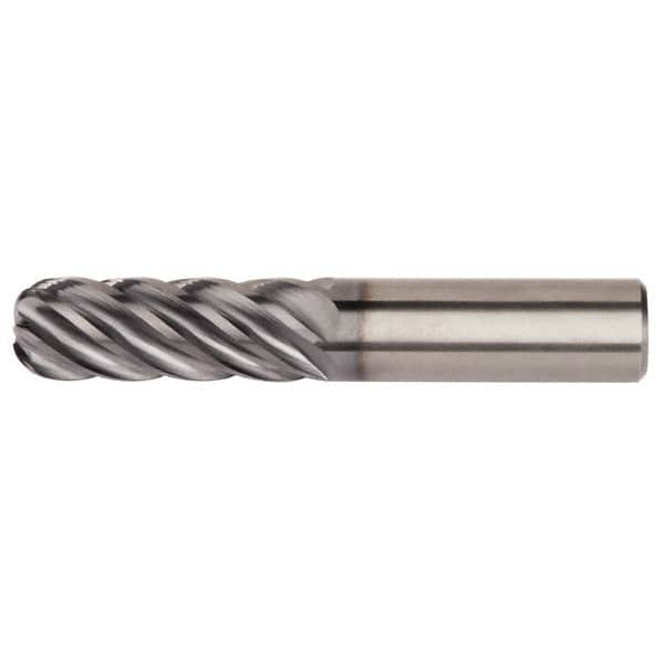 Kennametal - 3/4", 6 Flute, Single End, Solid Carbide, 0.09" Corner Radius End Mill - 5-1/2" OAL, 38° Helix, Right Hand Flute, 3" LOC, Right Hand Cut - Strong Tooling