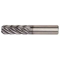 Kennametal - 3/4", 6 Flute, Single End, Solid Carbide, 0.09" Corner Radius End Mill - 6-1/2" OAL, 38° Helix, Right Hand Flute, 4" LOC, Right Hand Cut - Strong Tooling