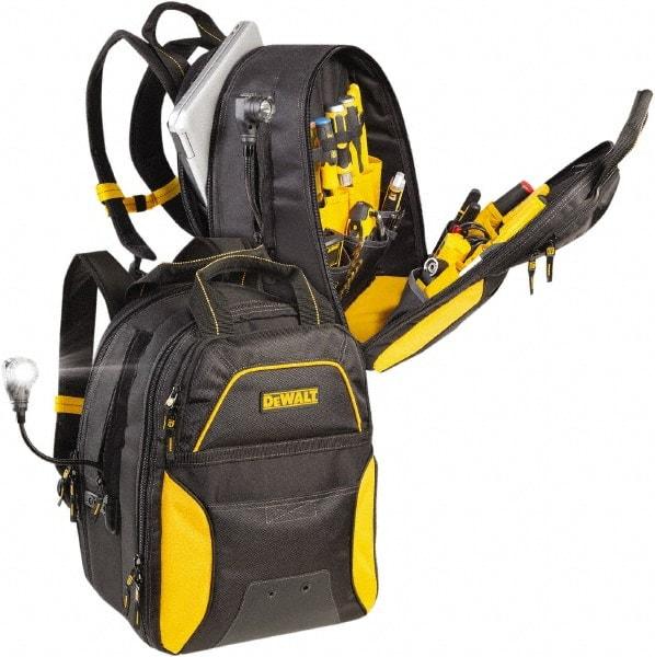 CLC - 33 Pocket Black & Yellow Ballistic Polyester Backpack Tool Bag - 13" Wide x 10-1/4" Deep x 17" High - Strong Tooling