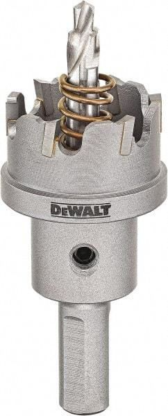 DeWALT - 1-7/32" Diam, 1/4" Cutting Depth, Hole Saw - Carbide-Tipped Saw, Toothed Edge - Strong Tooling