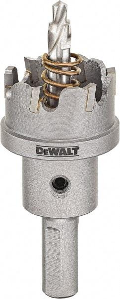 DeWALT - 7/8" Diam, 1/4" Cutting Depth, Hole Saw - Carbide-Tipped Saw, Toothed Edge - Strong Tooling