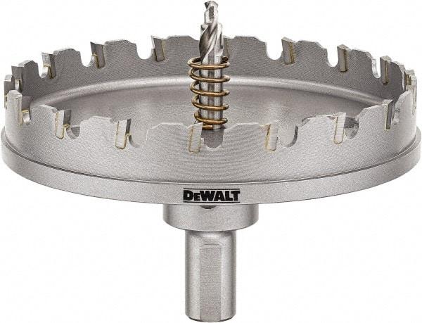 DeWALT - 4" Diam, 1/4" Cutting Depth, Hole Saw - Carbide-Tipped Saw, Toothed Edge - Strong Tooling