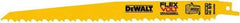 DeWALT - 9" Long x 1" Thick, Bi-Metal Reciprocating Saw Blade - Tapered Profile, 6 TPI, Toothed Edge, Tang Shank - Strong Tooling