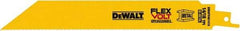 DeWALT - 8" Long x 1" Thick, Bi-Metal Reciprocating Saw Blade - Straight Profile, 14 to 18 TPI, Toothed Edge, Tang Shank - Strong Tooling