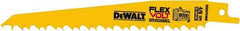 DeWALT - 6" Long x 1" Thick, Bi-Metal Reciprocating Saw Blade - Tapered Profile, 6 TPI, Toothed Edge, Tang Shank - Strong Tooling