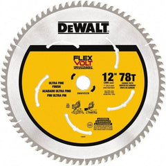 DeWALT - 12" Diam, 1" Arbor Hole Diam, 78 Tooth Wet & Dry Cut Saw Blade - Steel, Smooth Action, Standard Round Arbor - Strong Tooling