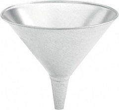 lumax - 32 oz Capacity Steel Funnel - 6-1/2" Mouth OD, 3/4" Tip OD, 2-1/2" Straight Spout, Silver - Strong Tooling