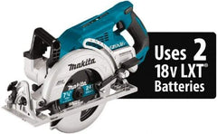 Makita - 18 Volt, 6-1/2" Blade, Cordless Circular Saw - 6,300 RPM, 2 Lithium-Ion Batteries Included - Strong Tooling