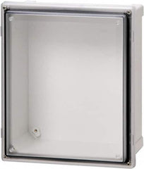 Fibox - Polycarbonate Standard Enclosure Hinge Cover - NEMA 4, 4X, 6, 6P, 12, 13, 12" Wide x 14" High x 7" Deep, Impact, Moisture & Corrosion Resistant, Dirt-tight & Dust-tight - Strong Tooling