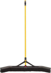 Rubbermaid - 36" Medium Duty Polypropylene Push Broom - 3" Bristle Length, Foam Block, Threaded Handle Connection, Handle Included - Strong Tooling