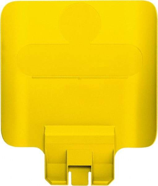 Rubbermaid - Square Lid for Use with 23 Gal Rectangular Recycle Containers - Yellow, Polypropylene, For Slim Jim Trash Cans - Strong Tooling