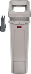 Rubbermaid - Square Lid for Use with 23 Gal Rectangular Recycle Containers - Gray, Polypropylene, For Slim Jim Trash Cans - Strong Tooling