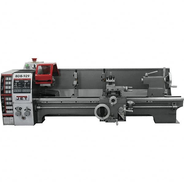 Jet - 8-3/4" Swing, 27-1/2" Between Centers, 115 Volt, Single Phase Bench Lathe - 3MT Taper, 3/4 hp, 130 to 2,000 RPM, 3/4" Bore Diam, 20" Deep x 30" High x 55" Long - Strong Tooling