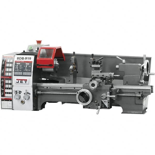 Jet - 8-3/4" Swing, 18" Between Centers, 115 Volt, Single Phase Bench Lathe - 3MT Taper, 3/4 hp, 130 to 2,000 RPM, 3/4" Bore Diam, 20" Deep x 30" High x 40" Long - Strong Tooling