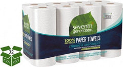 Seventh Generation - Perforated Roll of 2 Ply White Paper Towels - 11" Wide, No Added Dyes or Fragrances, 100% Recycled - Strong Tooling