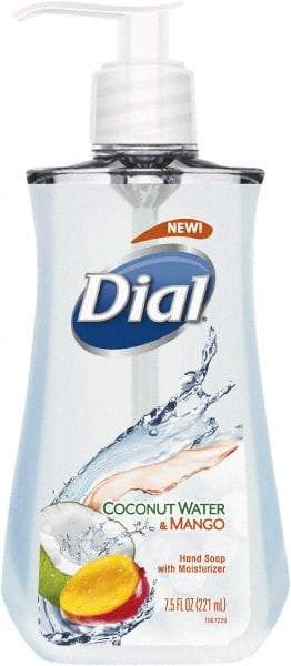 Dial - 7.5 oz Pump Bottle Liquid Soap - Clear, Coconut Water & Mango Scent - Strong Tooling