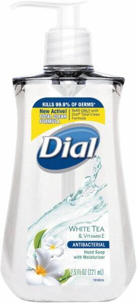 Dial - 7.5 oz Pump Bottle Liquid Soap - Clear, White Tea Scent - Strong Tooling