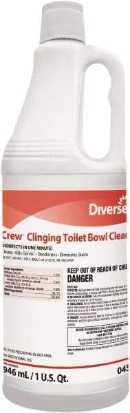 Diversey - 1 qt Bottle Liquid Toilet Bowl Cleaner - Floral Scent, Disinfectant, Nonacidic, Toilet Bowl - Strong Tooling