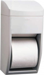 Bobrick - Standard Double Roll Plastic Toilet Tissue Dispenser - 6-1/4" Wide x 13-1/2" High x 6-7/8" Deep, Gray - Strong Tooling