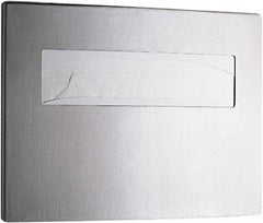 Bobrick - 250 Capacity Satin Stainless Steel Finish Stainless Steel Toilet Seat Cover Dispenser - 11-1/4" High x 15-3/4" Wide 2-/4" Deep, Holds 2 Half Fold Sleeves - Strong Tooling