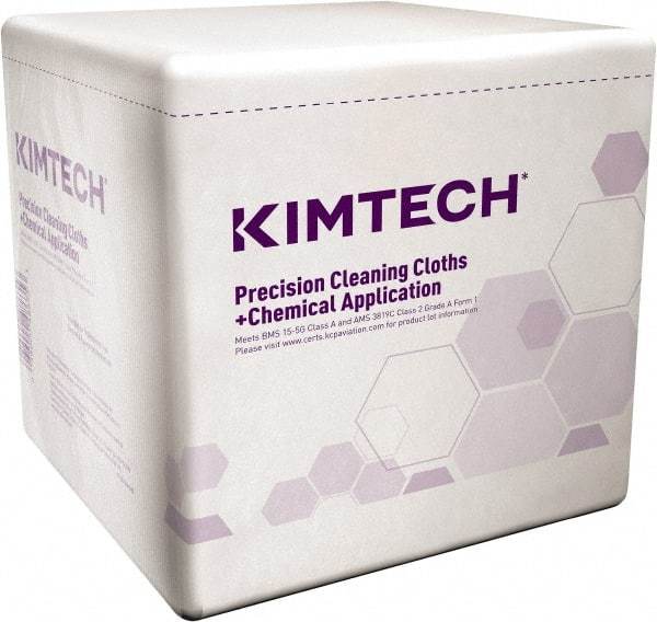 Kimtech - 1/4 Fold Clean Room/Lab/Critical Task Wipes - Poly Pack, 12" x 12-1/2" Sheet Size, White - Strong Tooling