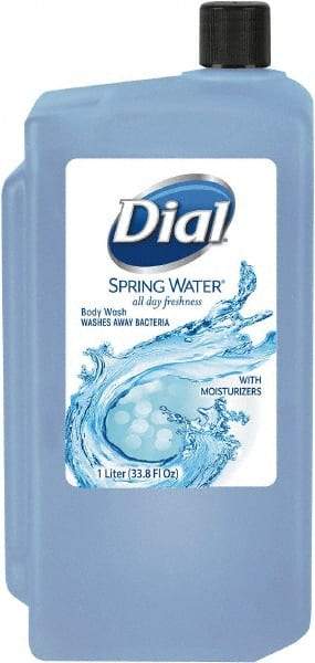 Dial - 1 L Cartridge Spring Water Body Wash - Translucent Blue, Fits Manual Liquid Dispensers - Strong Tooling