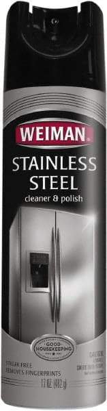 Weiman - 17 fl oz Aerosol Stainless Steel Cleaner & Polish - Unscented, Can Container - Strong Tooling