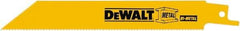 DeWALT - 12" Long x 3/4" Thick, Bi-Metal Reciprocating Saw Blade - Straight Profile, 18 TPI, Toothed Edge, Tang Shank - Strong Tooling