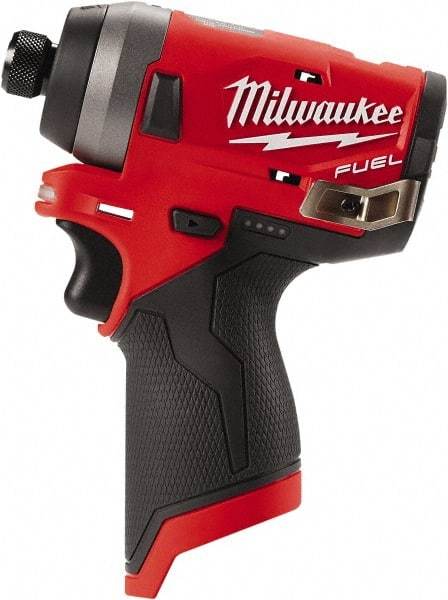 Milwaukee Tool - 1/4" Drive 12 Volt Pistol Grip Cordless Impact Wrench & Ratchet - 3,300 RPM, 0 to 4,000 BPM, 1,300 Ft/Lb Torque, Lithium-Ion Batteries Not Included - Strong Tooling