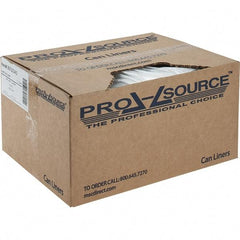 PRO-SOURCE - 1 mil Thick, Heavy-Duty Trash Bags - Linear Low-Density Polyethylene (LLDPE), Flat Pack Dispenser, 15" Wide x 23" High, Clear - Strong Tooling