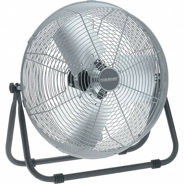 PRO-SOURCE - 18" Blade, 1/8 hp, 3,500, 4,800 & 5,750 CFM, Low Floor Stand Industrial Circulation Fan - Floor Stand, 120 Volts, 2.2 Amps, 3 Speed - Strong Tooling