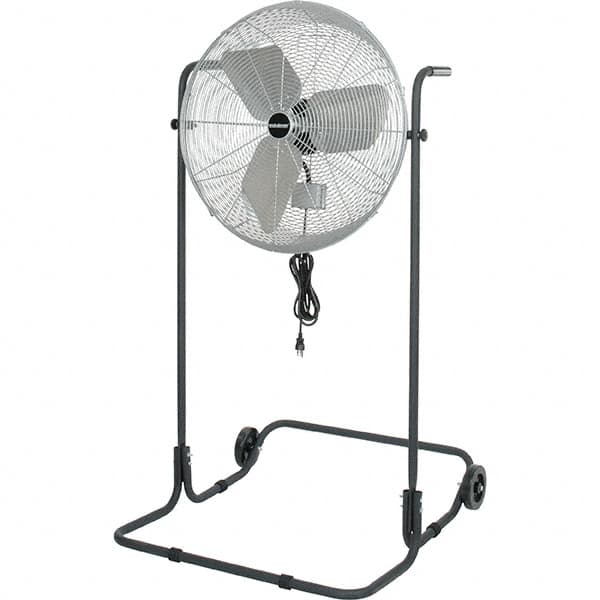 PRO-SOURCE - 24" Blade, 1/8 hp, 2,220 CFM, High Floor Stand Industrial Circulation Fan - Floor Stand, 115 Volts, 2.4 Amps, 3 Speed - Strong Tooling