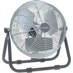 PRO-SOURCE - 12" Blade, 1/12 hp, 1,650, 2,300 & 2,750 CFM, Low Floor Stand Industrial Circulation Fan - Floor Stand, 120 Volts, 1.1 Amps, 3 Speed - Strong Tooling