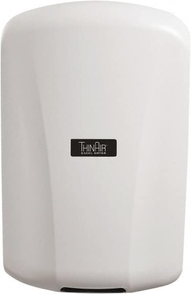 Excel Dryer - 915 Watt White Finish Electric Hand Dryer - 110/120 Volts, 7.7 Amps, 9-5/32" Wide x 13-15/16" High x 4" Deep - Strong Tooling