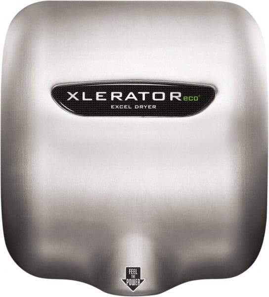 Excel Dryer - 530 Watt Silver Finish Electric Hand Dryer - 110/120 Volts, 4.5 Amps, 11-3/4" Wide x 12-11/16" High x 6-11/16" Deep - Strong Tooling