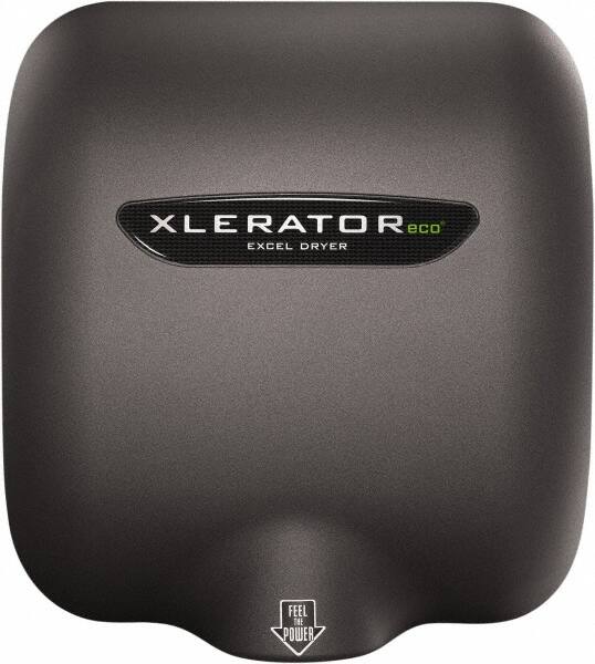 Excel Dryer - 530 Watt Graphite Finish Electric Hand Dryer - 110/120 Volts, 4.5 Amps, 11-3/4" Wide x 12-11/16" High x 6-11/16" Deep - Strong Tooling